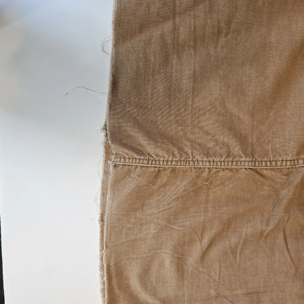 GAP Tan Corduroy Raw Hem Pencil Skirt Size 6 Y2K